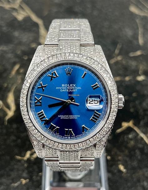 replica fully iced out rolex cheap|rolex datejust iced out 41mm.